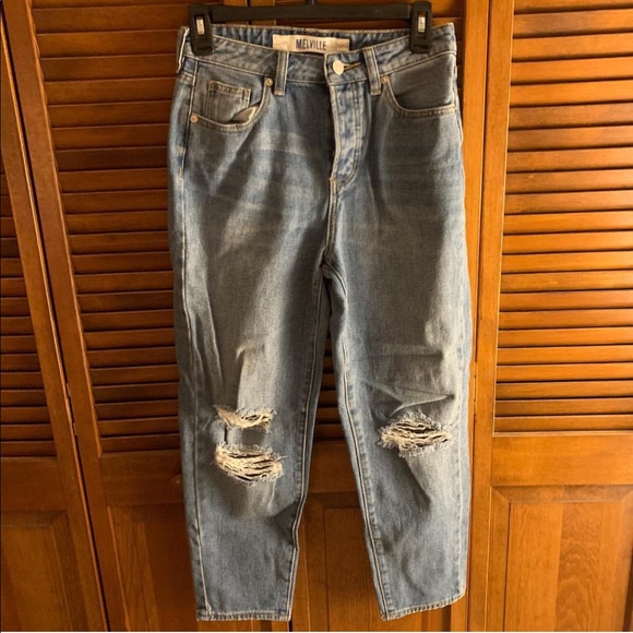 Brandy Melville Denim - Brandy Melville High-Waisted Cropped Jeans